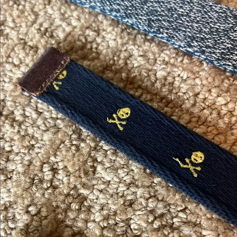 Chic Blue and Black Belt Set Men M, Boys L, and Boys 12 - Picture 7 of 11